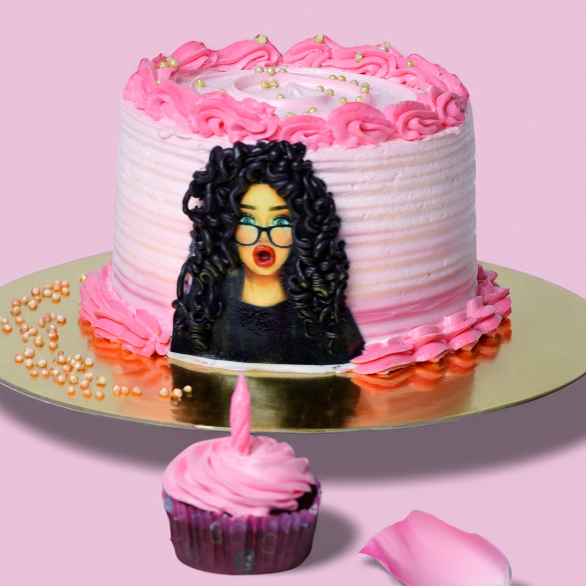 Blow Out Cake (Pink) HOLA Keto Delivery in Dubai, Abu Dhabi, Sharjah, Al Ain, Fujairah, Ajman & Ras Al Khaimah UAE 1