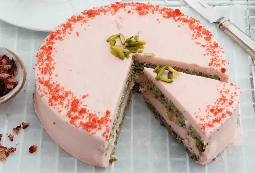 Keto Rose Pistachio Cake Keto Rose Pistachio Cake