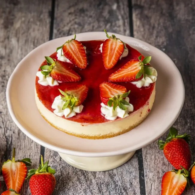 Strawberry Cheesecake by Hola Dubai Keto Desserts Strawberry Cheesecake by Hola Dubai Keto Desserts